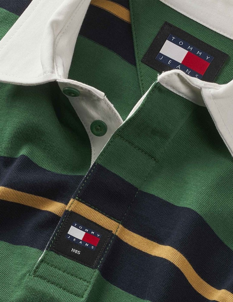 T-shirt TOMMY JEANS stripe rugby polo multi